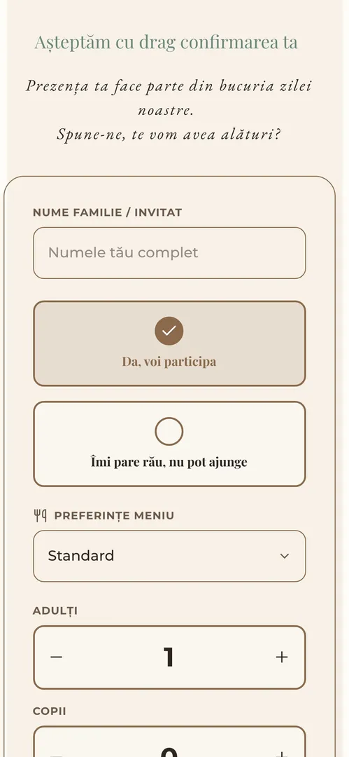 Invitația Sub Razele Soarelui — rsvp