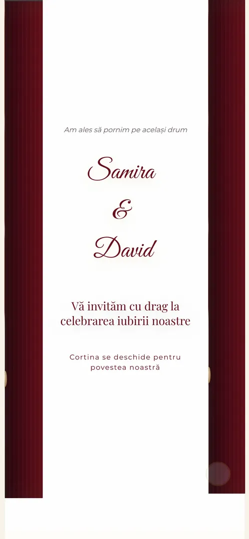 Invitație de nuntă online „Teatru”