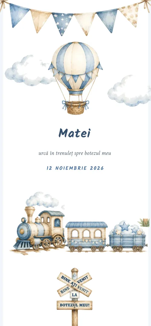 Invitație de botez online „The Journay”