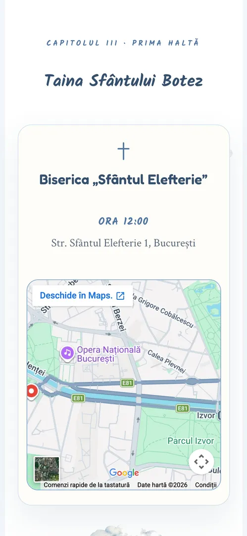 Invitația The Journay — harta
