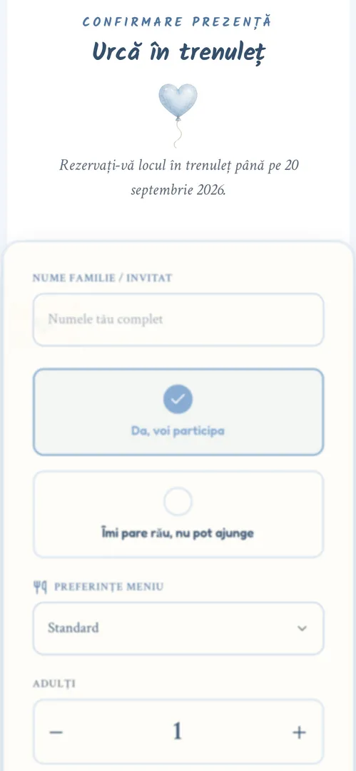 Invitația The Journay — rsvp