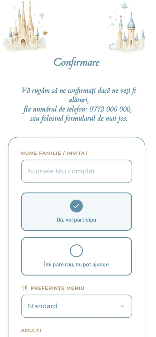 Invitația The Prince — rsvp