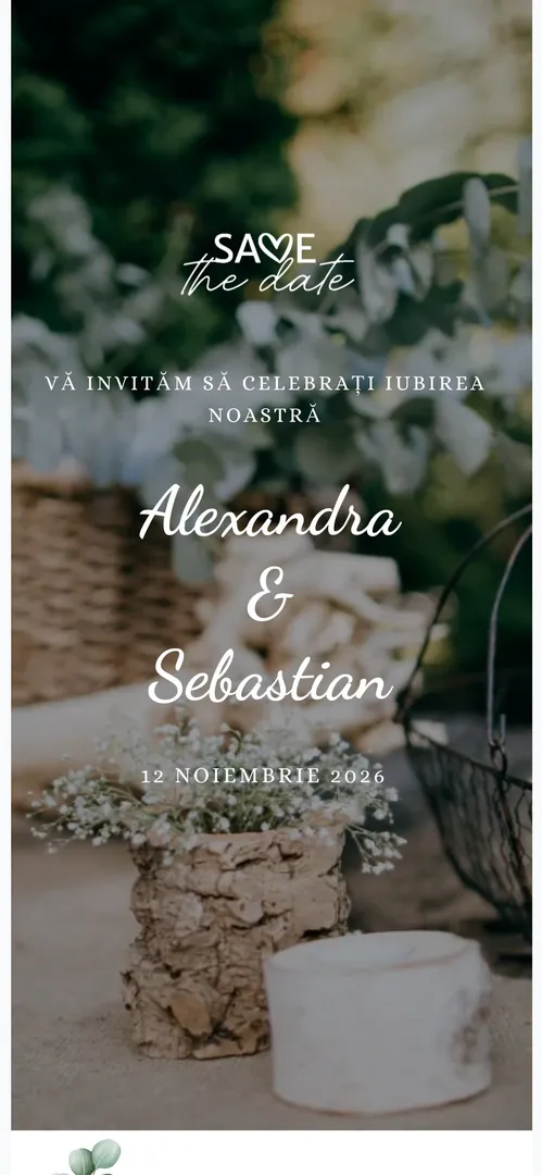 Invitație de cununie civilă online „Timeless”