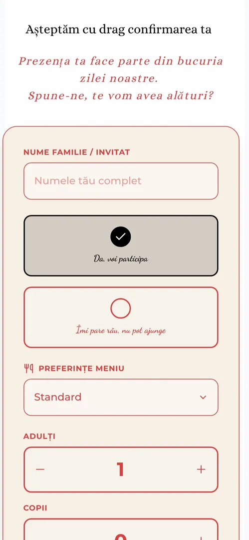 Invitația Tradițional Românesc — rsvp