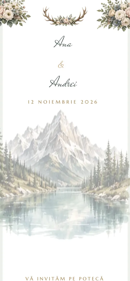 Invitație de nuntă online „Vârf de Iubire ”