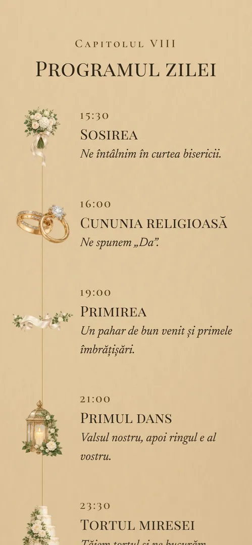 Invitația Verighetele de Aur — program