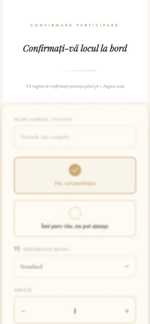 Invitația Voyage — rsvp
