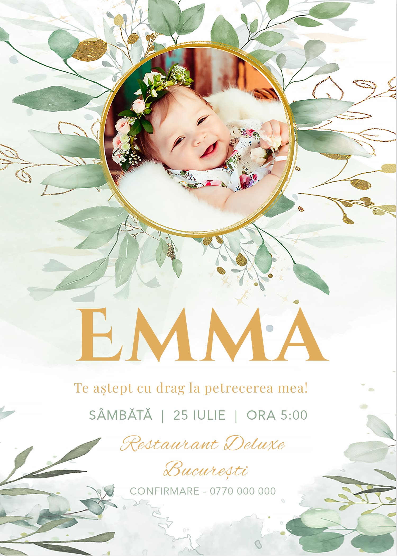 Greeny - Invitație Digitală aniversare