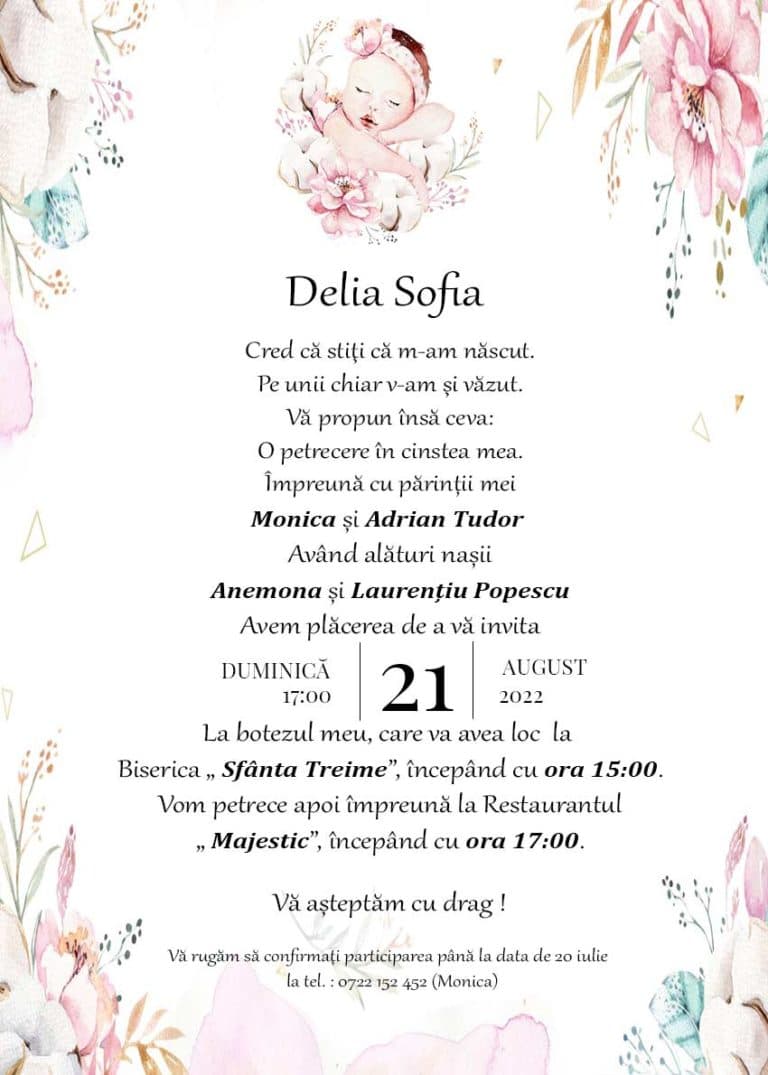Angel - Invitație Digitală botez