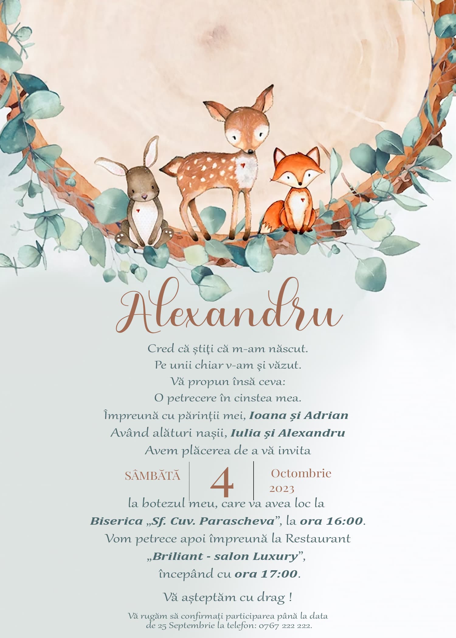 Dear Friends - Invitație Digitală botez