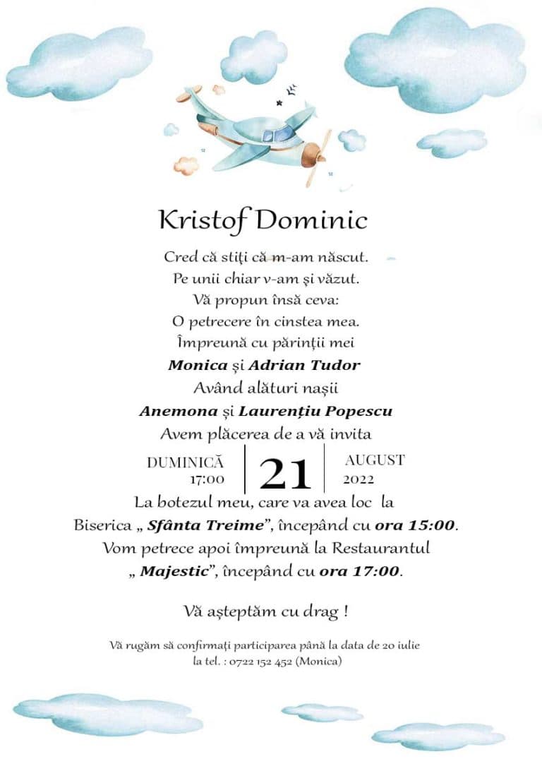 Journay - Invitație Digitală botez