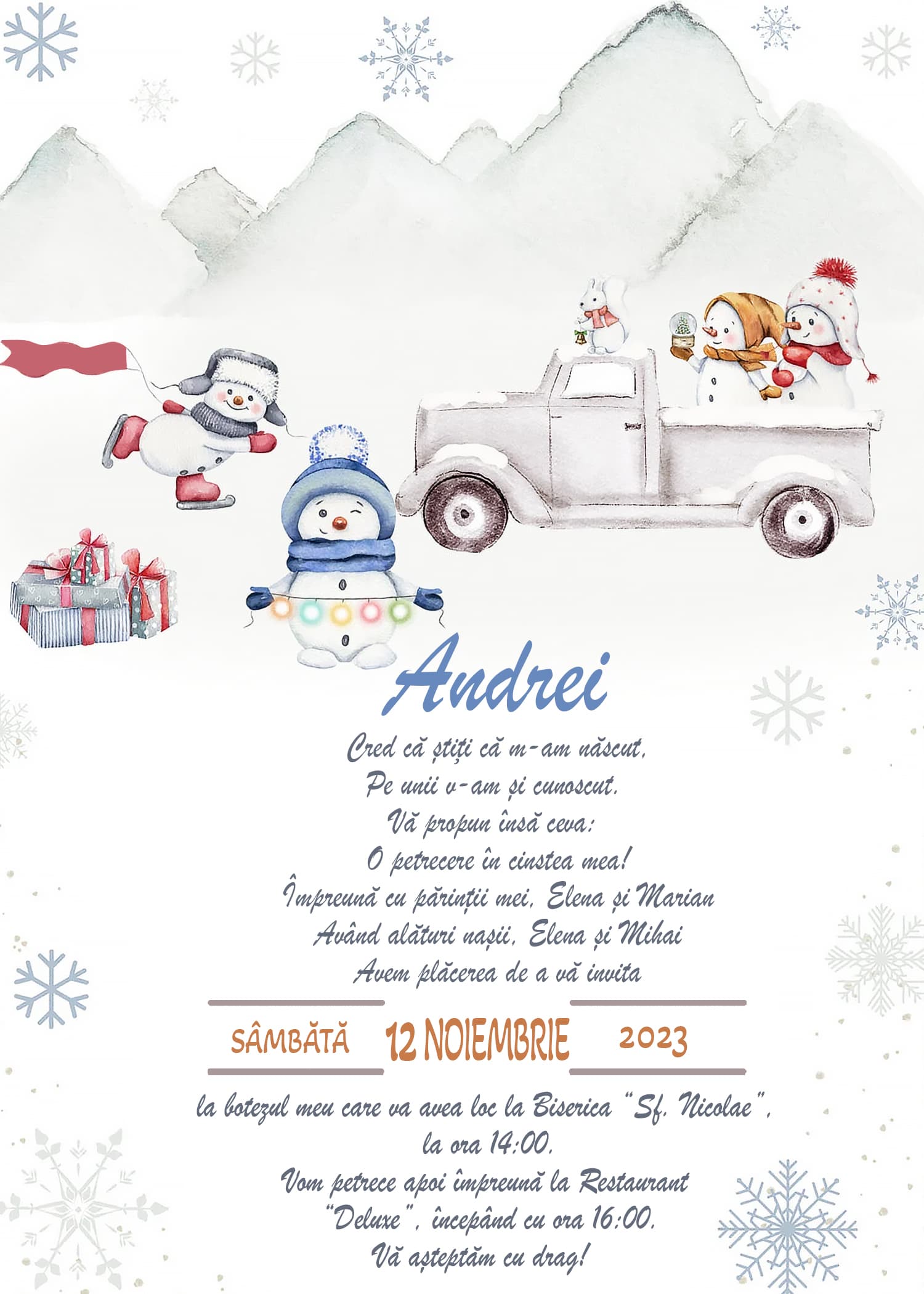 Playground - Invitație Digitală botez