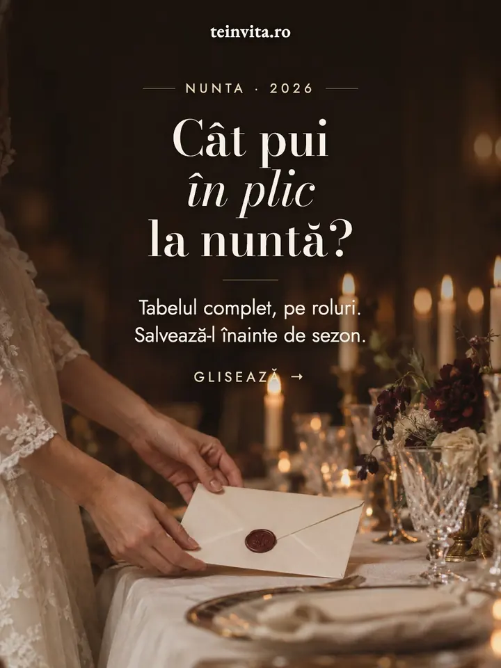 Coperta „Cât pui în plic la nuntă?”: tabelul pe roluri, 2026