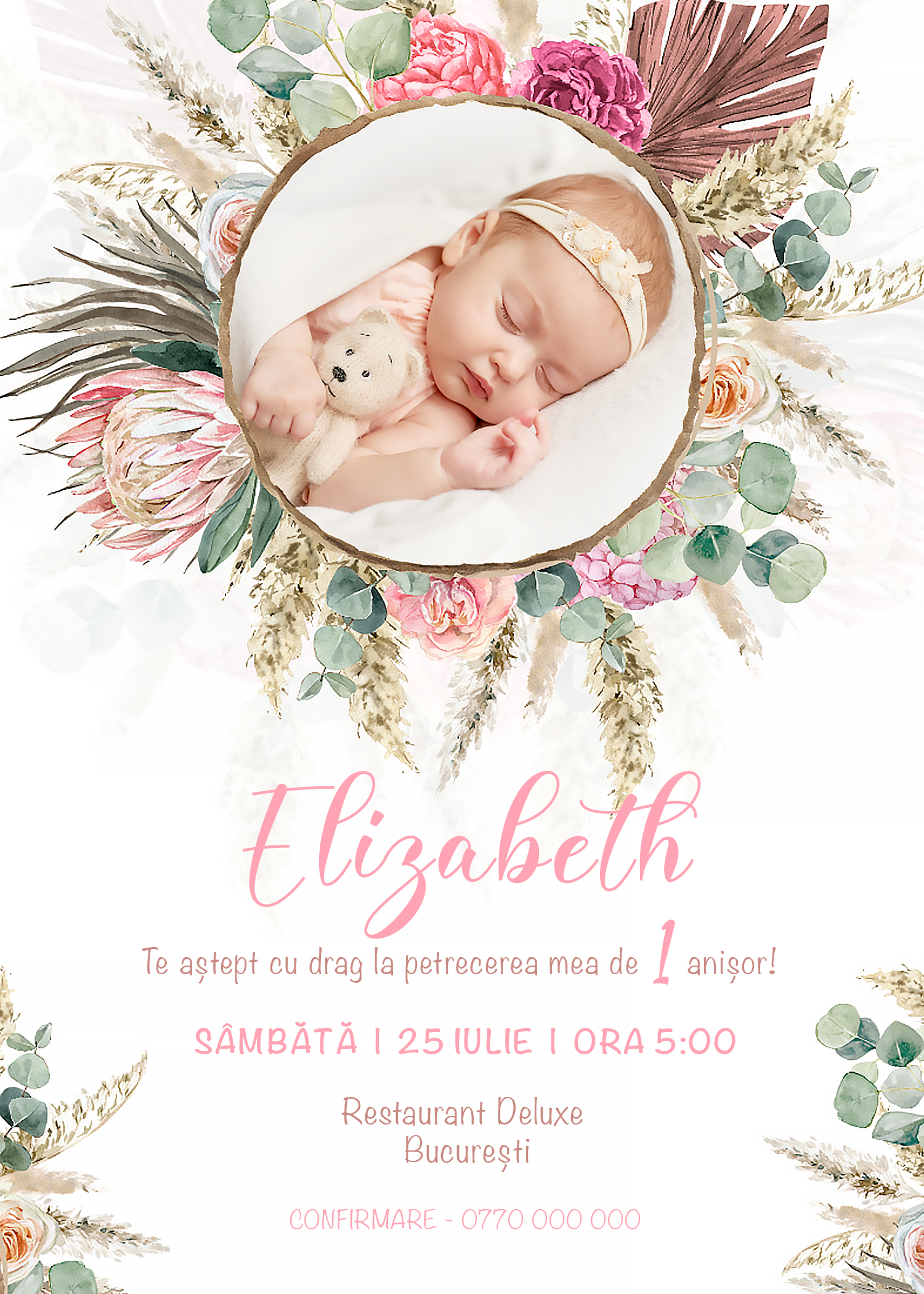 Invitație digitală Dreamy aniversare
